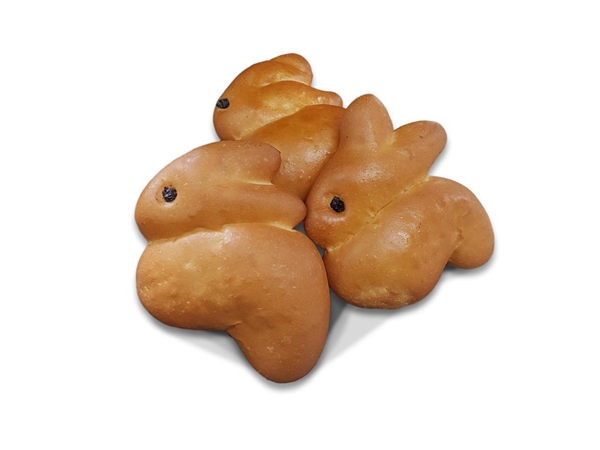 Paashaas broodje klein&nbsp;per 4 verpakt